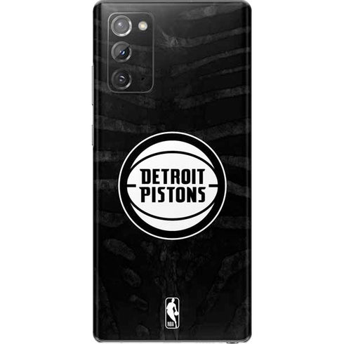NBA Detroit Pistons Black Animal Print Galaxy Note20 5G Skin